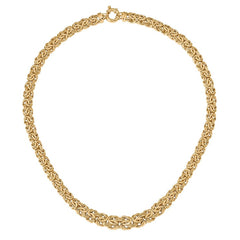 18KT Yellow Gold Graduating Byzantine Chain