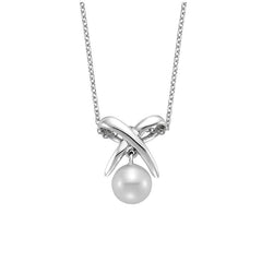18KT White Gold 6.5-7mm Cultured Freshwater Pearl Pendant