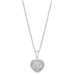 18KT White Gold Round Brilliant Cut 0.42ctw Diamond Pendant