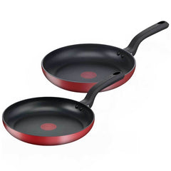 Tefal Red Delight Frypan Set 24cm And 28cm