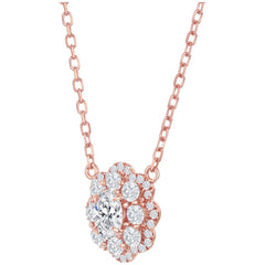 18KT Rose Gold 1.00ctw Diamond Fashion Necklace