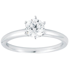 18KT White Gold 0.80ctw Round Solitaire Diamond Ring
