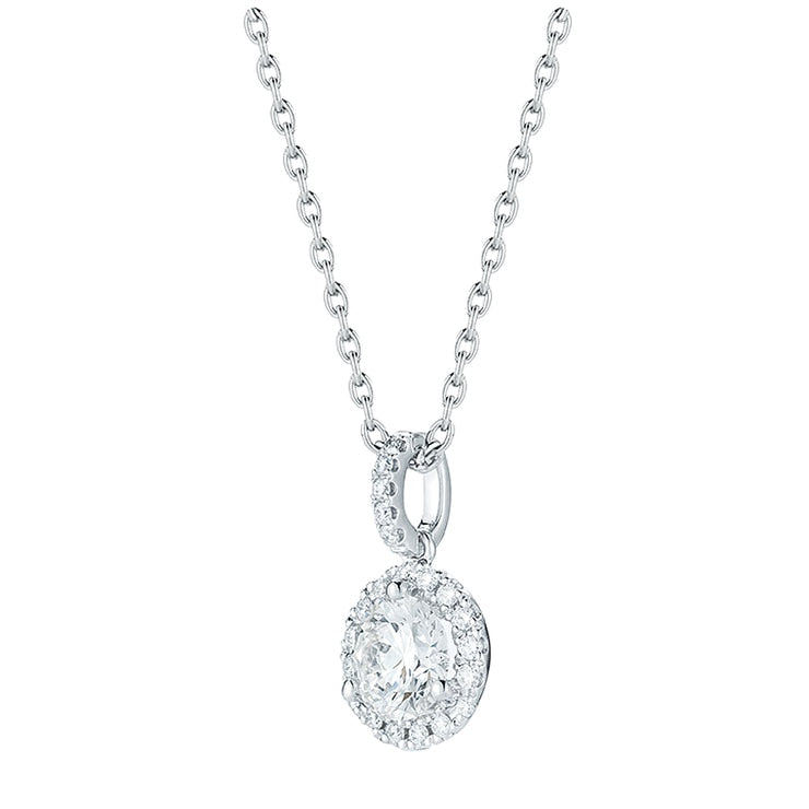 18KT White Gold Diamond Pendant 1.13ctw