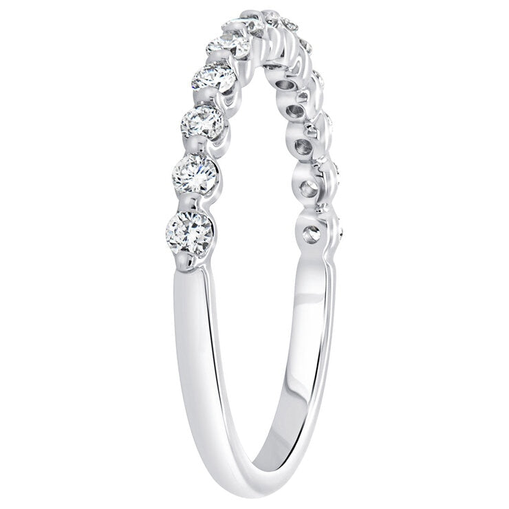 18KT White Gold 0.37ctw Round Diamond Band