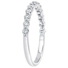 18KT White Gold 0.37ctw Round Diamond Band