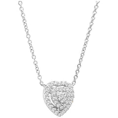 18KT White Gold 0.28ctw Round Brilliant Diamond Necklace