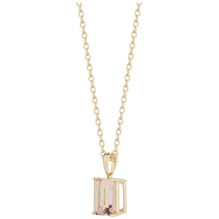 18KT Yellow Gold Morganite Pendant