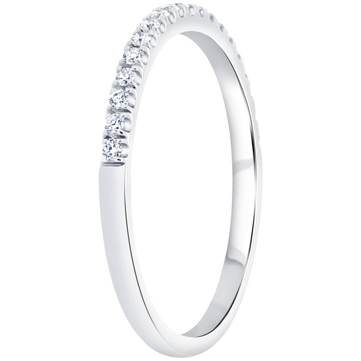 18KT White Gold 0.17ctw Diamond Single Row Ring
