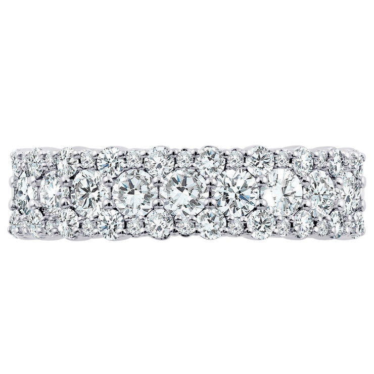 18KT White Gold 1.00ctw Round Brilliant Cut Diamond Anniversary Ring
