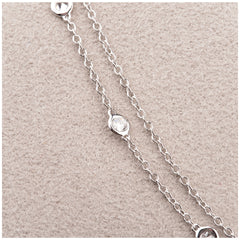 18KT White Gold 1.38ctw Diamond Two Strand Necklace