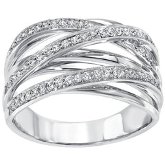 18KT White Gold Round Brilliant Cut 0.24ctw Diamond Ring