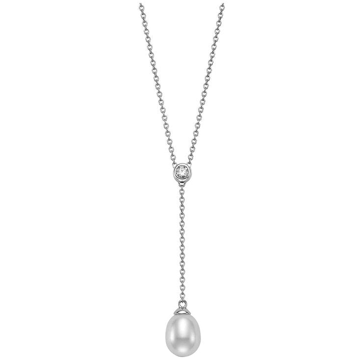 18KT White Gold Cultured Freshwater Pearl Pendant