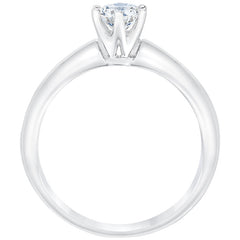 18KT White Gold 0.50ctw Round Diamond Solitaire Ring