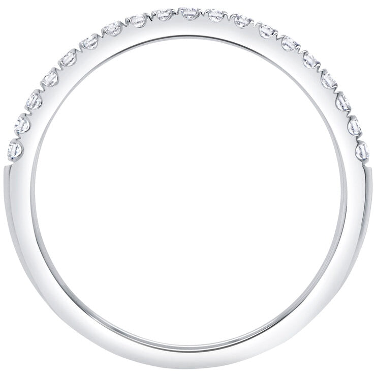 18KT White Gold 0.17ctw Diamond Single Row Ring