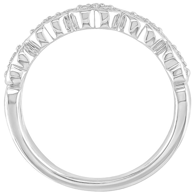 18KT White Gold 0.75ctw Round Diamond Multi Row Ring