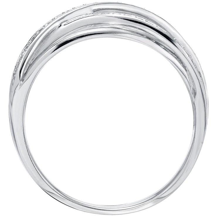 18KT White Gold Round Brilliant Cut 0.24ctw Diamond Ring