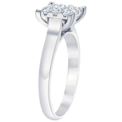 18KT White Gold 0.58ctw Round Brilliant Cut Diamond Ring