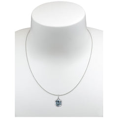 18KT White Gold Aquamarine And Diamond Pendant