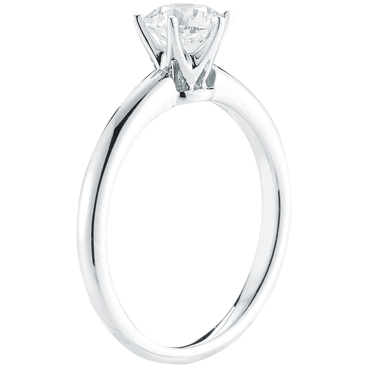 18KT White Gold 0.80ctw Round Solitaire Diamond Ring