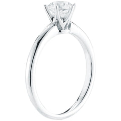 18KT White Gold 0.80ctw Round Solitaire Diamond Ring