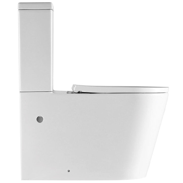 JOMOO Round Back To Wall Ceramic Toilet Suite Rimless