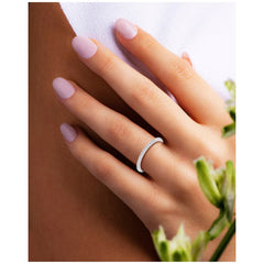 18KT White Gold 0.17ctw Diamond Single Row Ring