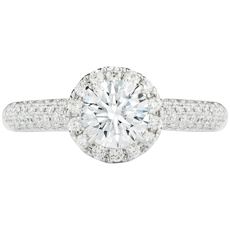 18KT White Gold 1.38ctw Diamond Bridal Set With 0.80ctw Centre