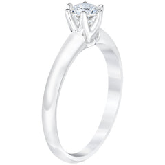 18KT White Gold 0.50ctw Round Diamond Solitaire Ring