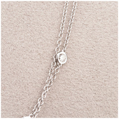 18KT White Gold 1.38ctw Diamond Two Strand Necklace