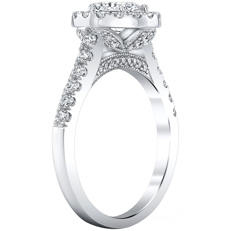 18KT White Gold 2.16ctw Diamond Bridal Set With 1.00ctw Centre Ring
