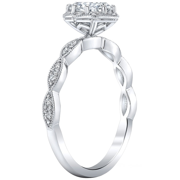 18KT White Gold 1.00ctw Diamond Bridal Ring Set