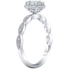18KT White Gold 1.00ctw Diamond Bridal Ring Set