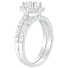 18KT White Gold 2.10ctw Diamond Bridal Set