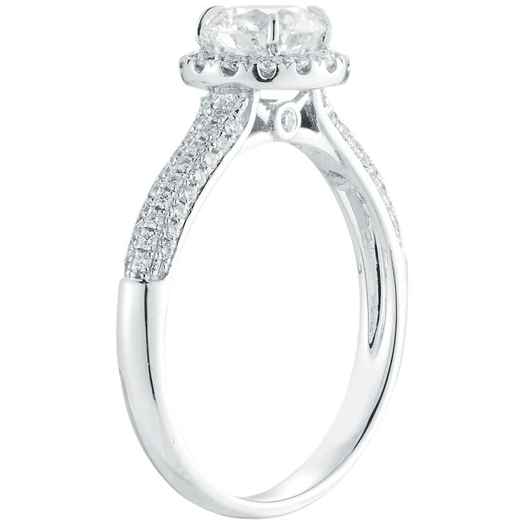 18KT White Gold 1.38ctw Diamond Bridal Set With 0.80ctw Centre