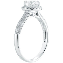 18KT White Gold 1.38ctw Diamond Bridal Set With 0.80ctw Centre