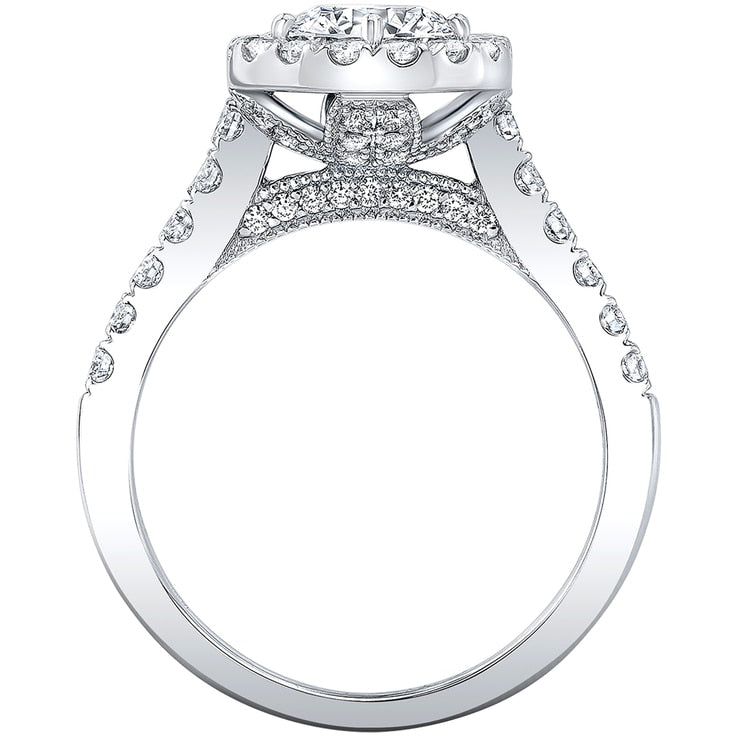 18KT White Gold 2.16ctw Diamond Bridal Set With 1.00ctw Centre Ring