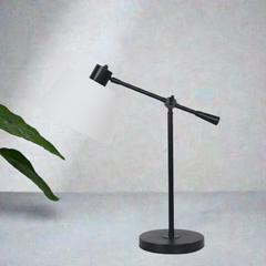 Sarantino Adjustable Metal Table Lamp In Black