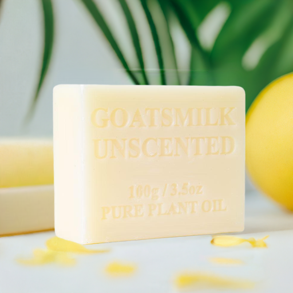 4x 100g Goats Milk Soap Bars -Unscented For Sensitive Pure Australian Skin Care