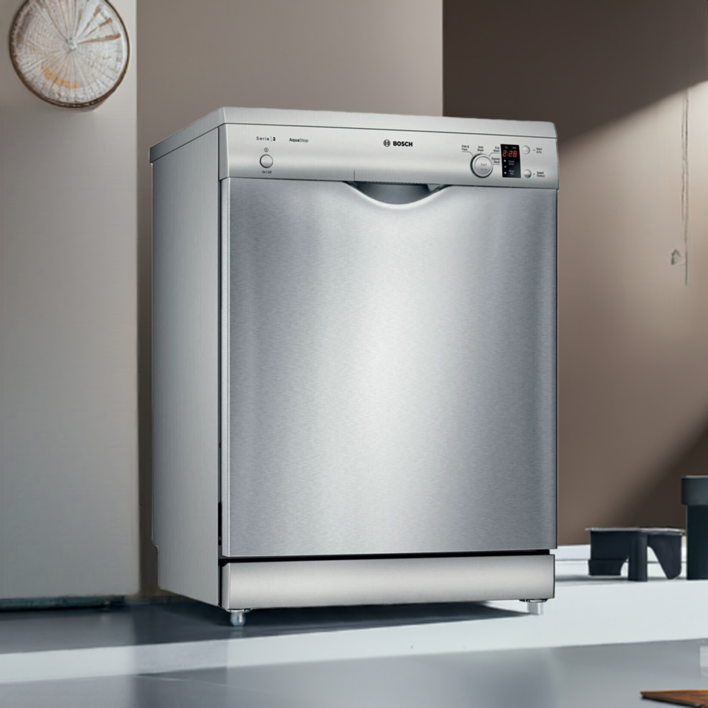 Bosch 60cm Series 2 Freestanding Silver Dishwasher SMS24AI01A