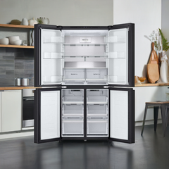 LG 530L Slim French Door Fridge Matte Black GF-B505MBL