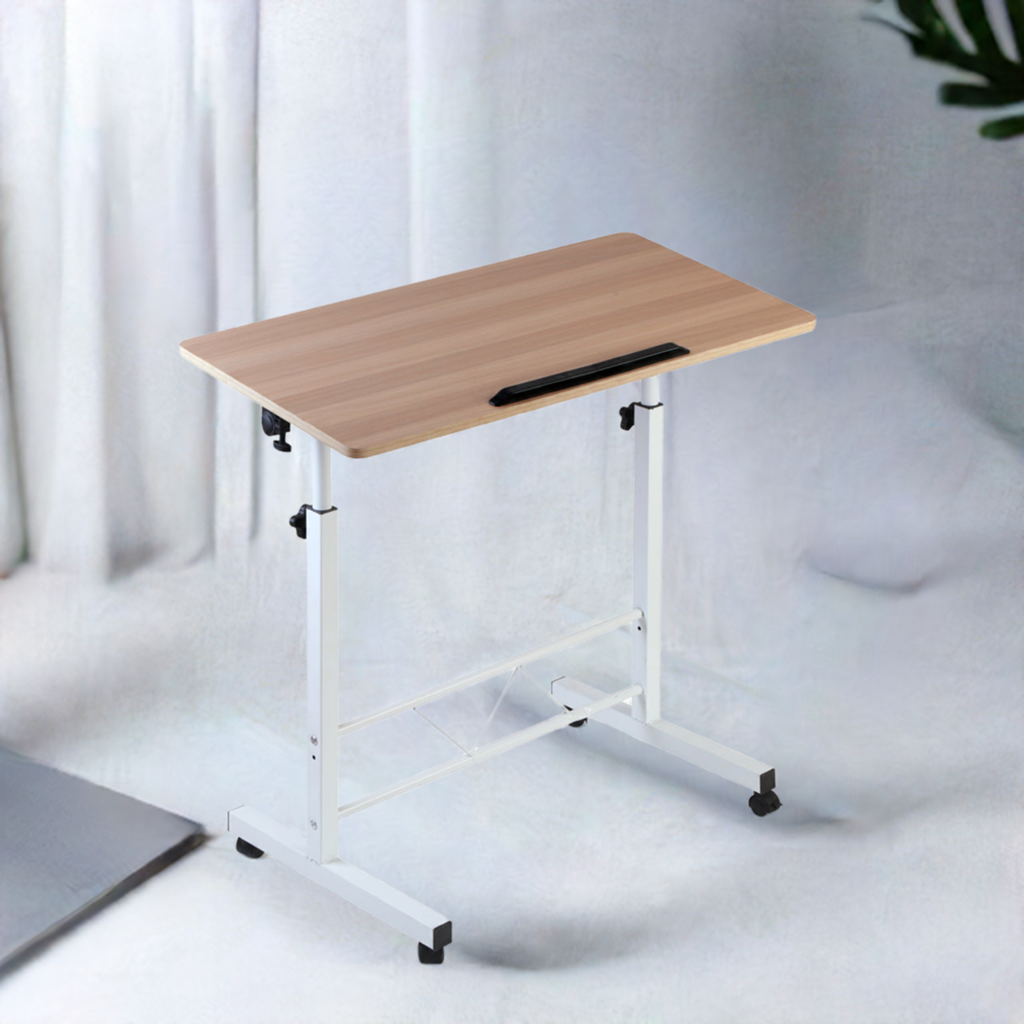 Artiss Laptop Desk Table Adjustable 80CM Light Wood