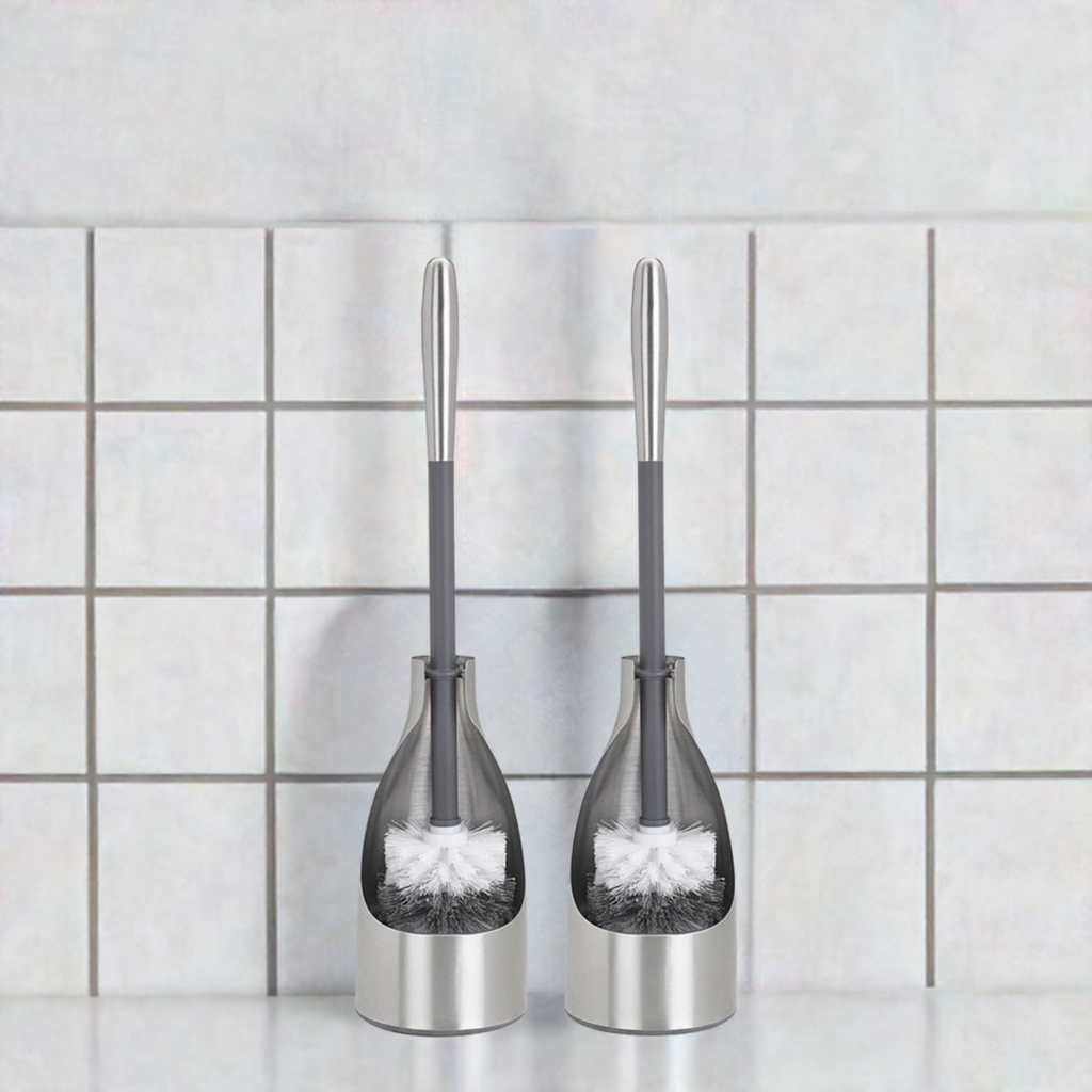 Polder Stainless Steel Toilet Brush Caddy 2 Pack