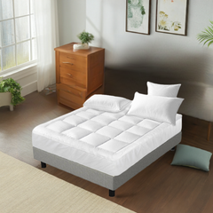 Giselle Bedding Mattress Topper Pillowtop Bamboo King Single