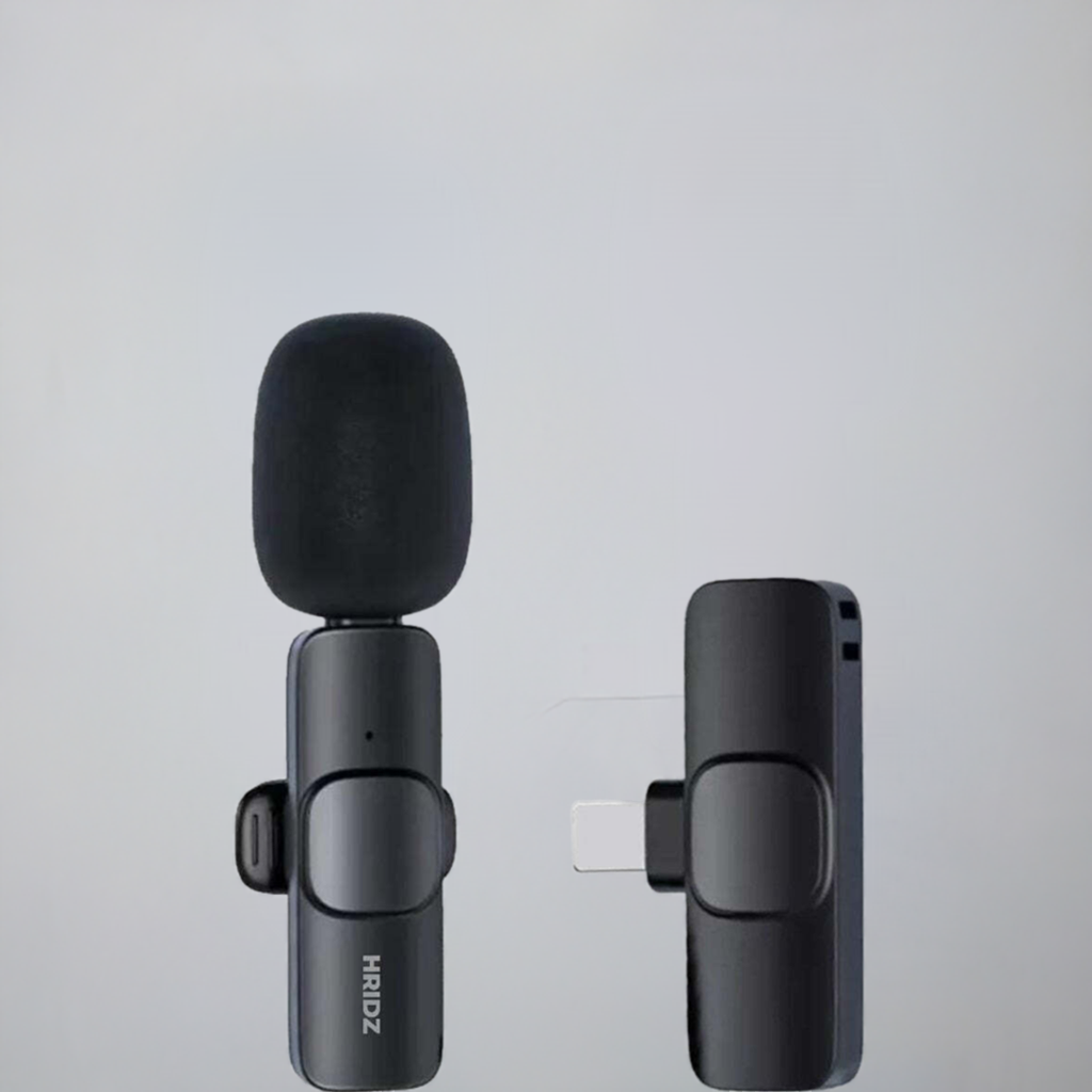 Hridz K9 Wireless Rechargeable 1 in 1 Microphone For Lightning Port Devices Recording Interview