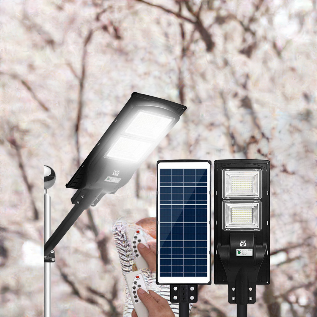 Leier 160 LED Solar Street Light 120W Flood Motion Sensor Remote Outdoor Wall Lamp