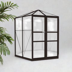 Greenfingers Greenhouse 2.4x2.1x2.32M Aluminium Polycarbonate Green House Garden Shed-SA_Metro