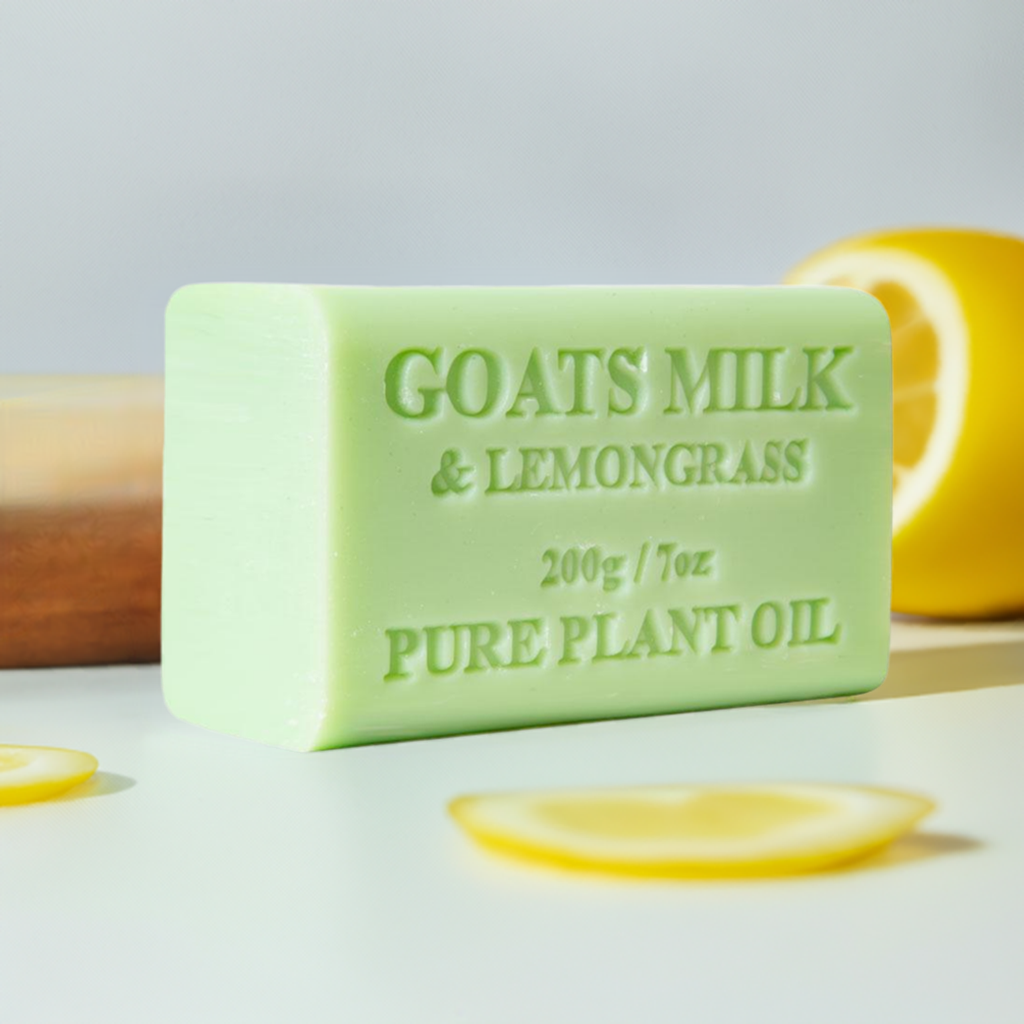 2x 200g Goats Milk Soap Bars Lemongrass Scent Pure Natural Australian Skin Care