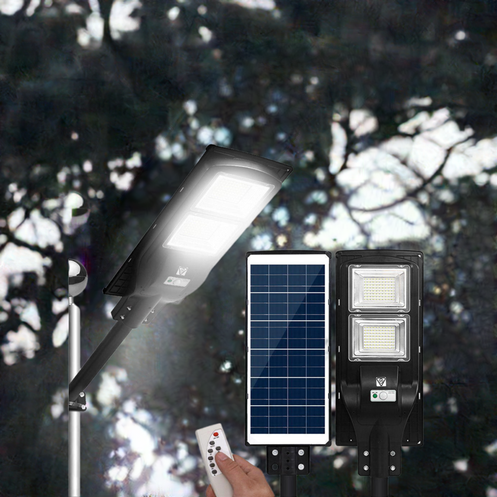 Leier 160 LED Solar Street Light 120W Flood Motion Sensor Remote Outdoor Wall Lamp