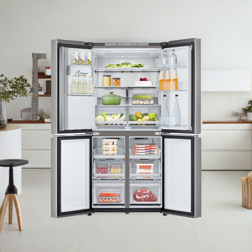 LG 506L Slim French Door Fridge With Ice And Water Dispenser Stainless Steel GF-L500PL