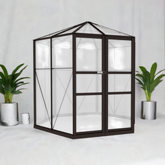 Greenfingers Greenhouse 2.4x2.1x2.32M Aluminium Polycarbonate Green House Garden Shed-SA_Metro